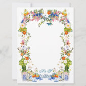 結婚式の招待または日付の保存ガーデンディスコ (裏面)