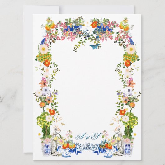 結婚式の招待または日付の保存ガーデンディスコ (裏面)