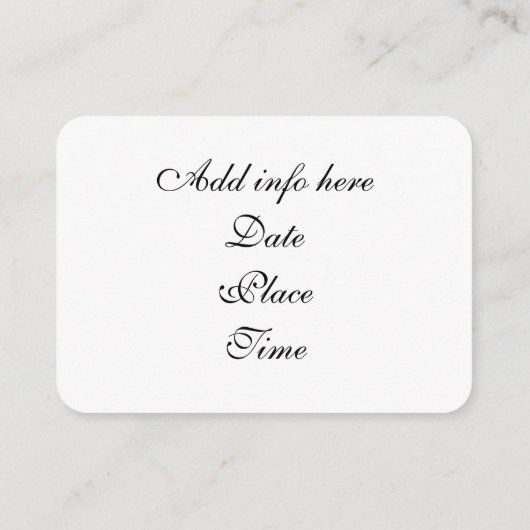 結婚式の招待カード エンクロージャーカード (裏面)