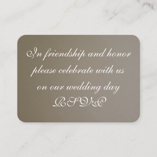 結婚式の招待カード エンクロージャーカード (正面)