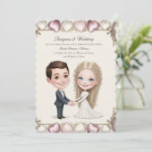 結婚式の招待カード 招待状 (スタンド正面)