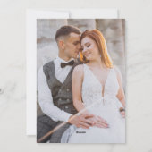 結婚式の招待シンプルの日付の保存 シーズンカード (裏面)