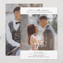 結婚式の招待シンプルの日付の保存