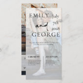 結婚式の招待テンプレート（写真あり） (正面/裏面)