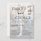 結婚式の招待テンプレート（写真あり） 招待状 (正面)