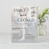 結婚式の招待テンプレート（写真あり） 招待状 (スタンド正面)