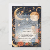 結婚式の招待デザインの天の魔法 招待状 (正面)