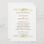 結婚式の招待ハート2面プリント 招待状 (正面/裏面)