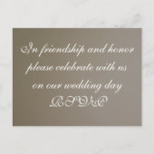 結婚式の招待プロファイルカード ポストカード (正面)