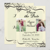 結婚式の招待前カード セーブザデート (正面/裏面)