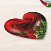 結婚式の招待状と文房具の日付の保存 ペーパーコースター (アングル)