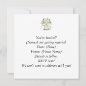 結婚式の招待状におすすめの猫のカップルイラスト 招待状 (裏面)