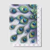 結婚式の招待状に使える孔雀デザインの5x7ベラム紙 ベラム紙招待状 (オフセット (招待状))
