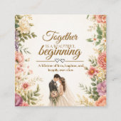 結婚式の招待状に最適な高級な編集可能な5x7カード エンクロージャーカード (正面)