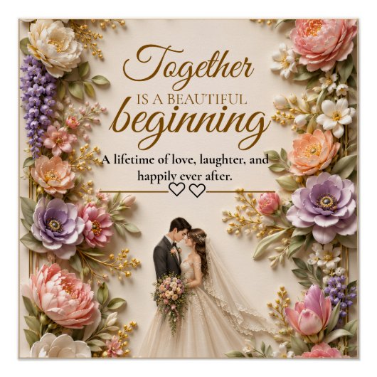結婚式の招待状のための高級な編集可能なカード ポスター (正面)