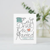 結婚式の招待状のデザイン インビテーションポストカード (スタンド正面)