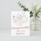 結婚式の招待状のデザイン インビテーションポストカード (スタンド正面)