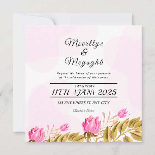 結婚式の招待状のデザイン 招待状 (正面)