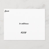 結婚式の招待状のパーソナライズ インビテーションポストカード (裏面)