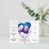 結婚式の招待状のパーソナライズ インビテーションポストカード (スタンド正面)