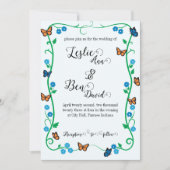 結婚式の招待状の蝶 招待状 (正面)