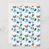 結婚式の招待状の蝶 招待状 (裏面)