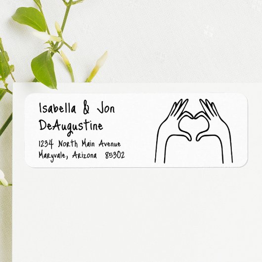 結婚式の招待状の返信住所ラベル ラベル