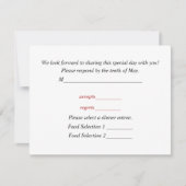 結婚式の招待状への返信カード 出欠カード (正面)