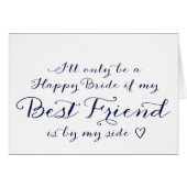 結婚式の招待状を頼んでいる新婦付添人 (正面横)