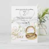 結婚式の招待状カードのサンプル 招待状 (スタンド正面)