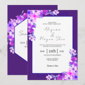 結婚式の招待状カードのデザインテンプレート 招待状 (正面/裏面)