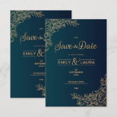 結婚式の招待状カード 出欠カード (正面/裏面)
