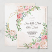 結婚式の招待状テンプレート 招待状 (正面/裏面)