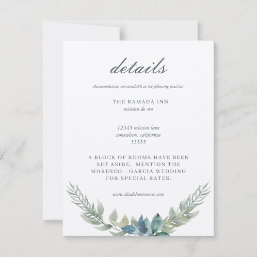 結婚式の招待状同封物 招待状 (正面)