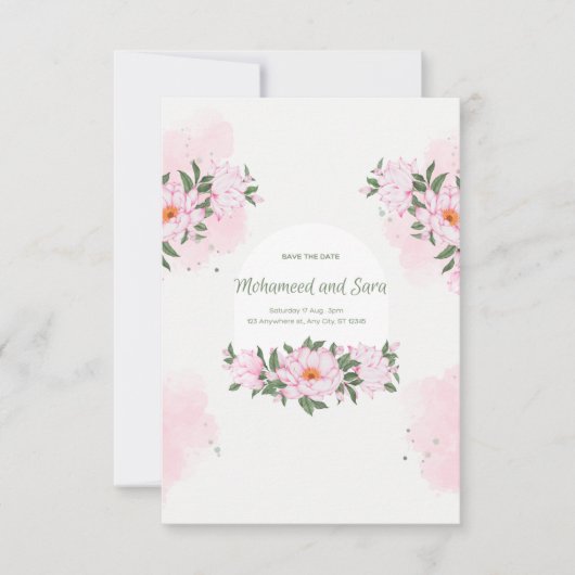 結婚式の招待状 (正面)