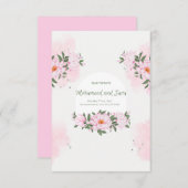 結婚式の招待状 (正面/裏面)