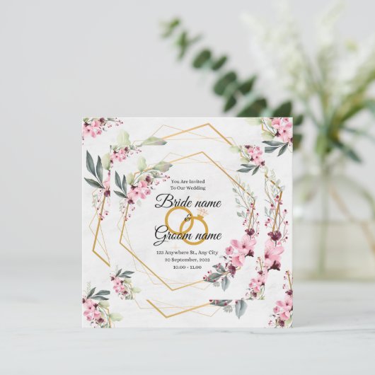 結婚式の招待状 (スタンド正面)