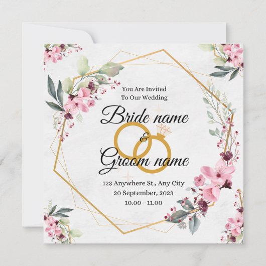 結婚式の招待状 (裏面)