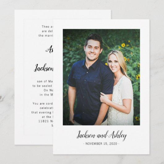 結婚式の招待状 | (正面/裏面)