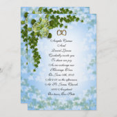 結婚式の招待状　アジサイとアイビー 招待状 (正面/裏面)