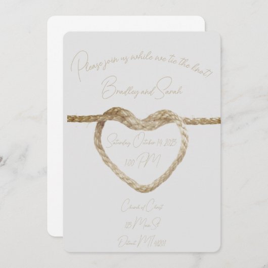 結婚式の招待状 - ウェディングへの招待 招待状 (正面/裏面)