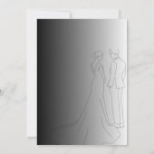 結婚式の招待状 | エレガントなモダンブライドと新郎 招待状 (裏面)