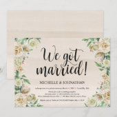 結婚式の招待状　エロープメント　レセプション　ウェディング 招待状 (正面/裏面)