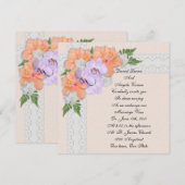 結婚式の招待状 オーキッドとハイビスカス 招待状 (正面/裏面)