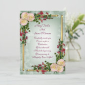 結婚式の招待状 カルラリリーとバラ 招待状 (スタンド正面)