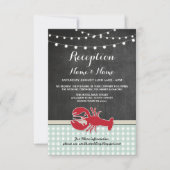 結婚式の招待状 カード ザリガニパーティー ロブスター フィッシュ (正面)