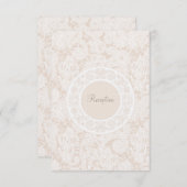 結婚式の招待状 カード シャンパン アイボリー ラック (正面/裏面)