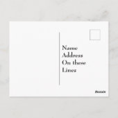 結婚式の招待状 シンプルでエレガントなカーネーション ポストカード (裏面)