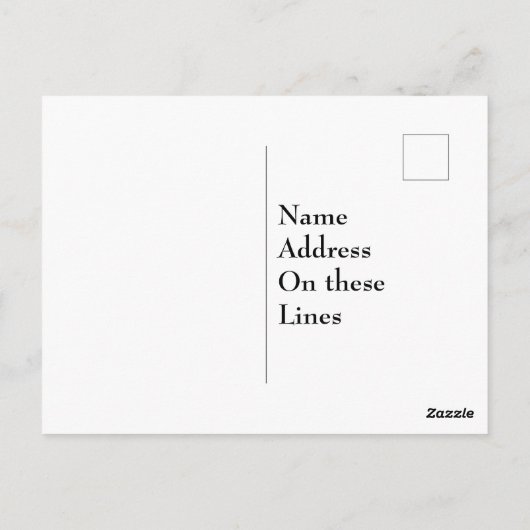 結婚式の招待状 シンプルでエレガントなカーネーション ポストカード (裏面)