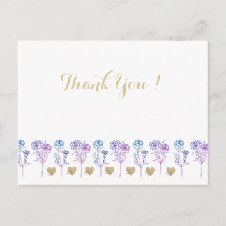 結婚式の招待状 シンプルでエレガントなカーネーション ポストカード